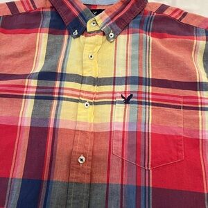 American Eagle Outfitters Multi-Color Plaid Button-Down Shirt - Men’s XL